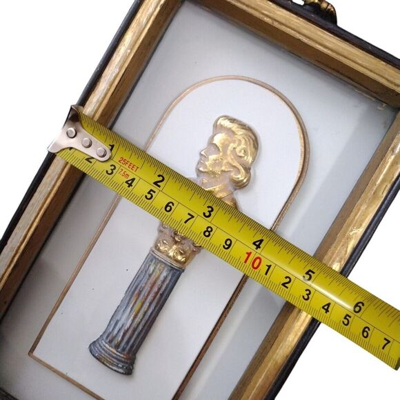 Vintage Turner Wall Accessory Framed Art Set of 2 Pedestal Busts MCM Wall Decor - Picture 6 of 11